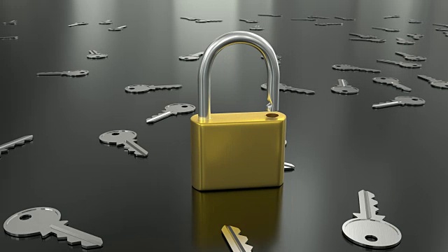 挂锁开锁锁钥匙安全安全保护破解密码4k视频下载