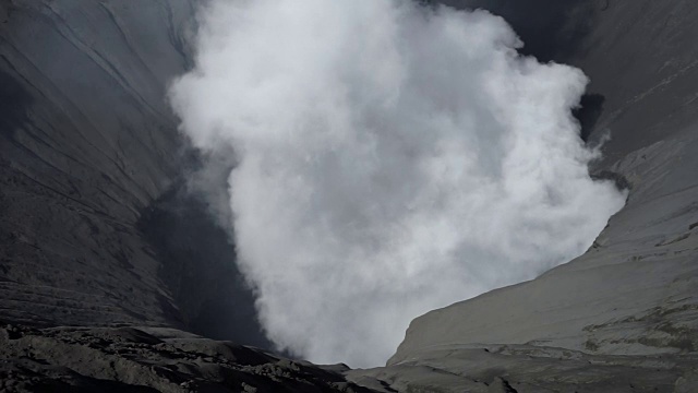 Bromo火山口和火山口，世界活火山。视频素材