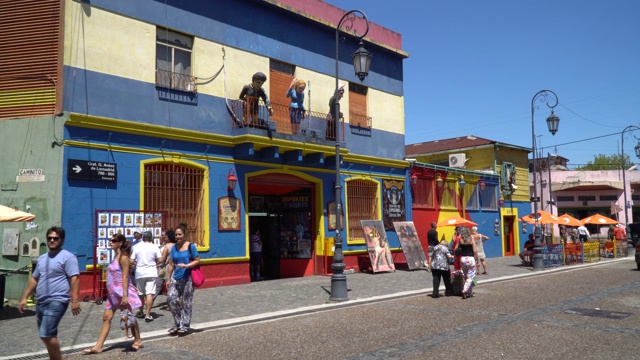 布宜诺斯艾利斯-日常生活在一个丰富多彩的街道视频下载