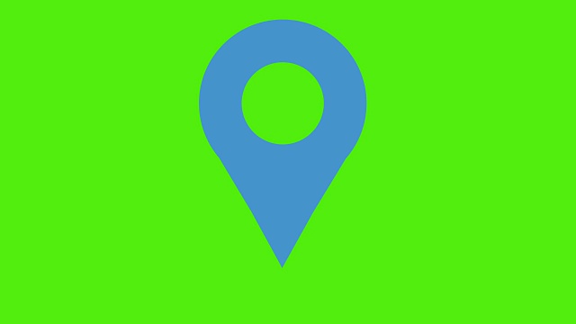 地图标记绿色屏幕环蓝色视频素材