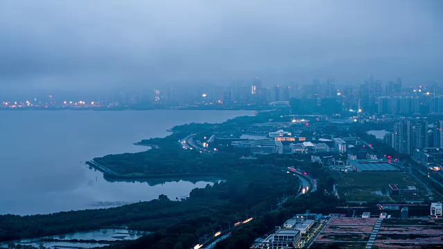 中国深圳风光延时摄影视频素材