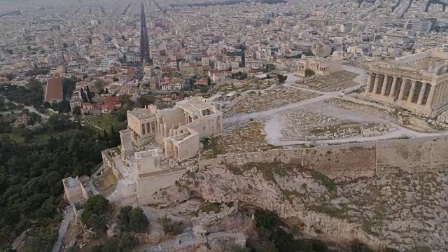 希腊雅典卫城鸟瞰图视频素材