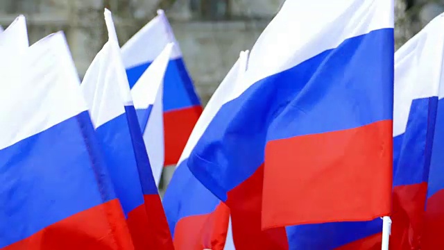 背景-俄罗斯国旗视频素材