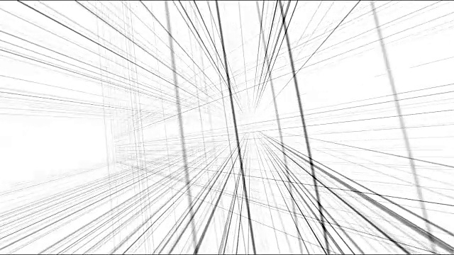抽象线框三维网格视频素材