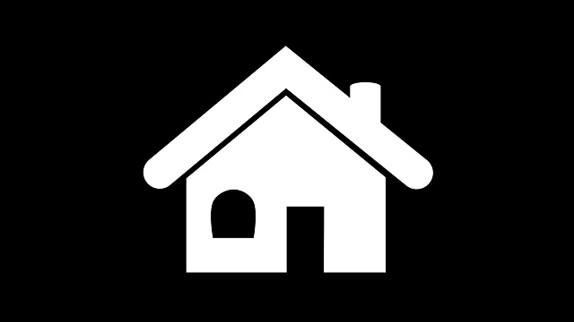 简单的房子图标黑白色视频下载