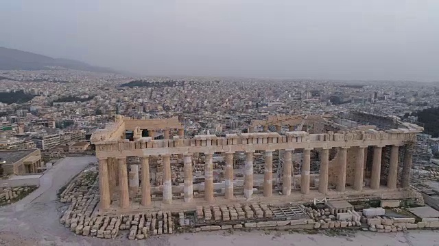 希腊雅典卫城鸟瞰图视频素材