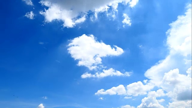 4K移动白云在蓝天背景视频下载