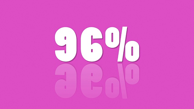 时尚的信息图0到100百分比动画与反射粉红色视频下载