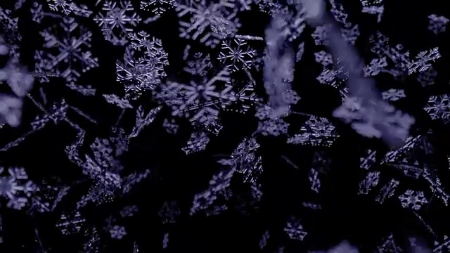 雪花玻璃闪亮雪花飘落圣诞圣诞装饰假期4k视频素材