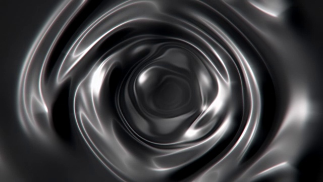 旋转液态金属抽象运动背景无缝回路视频素材