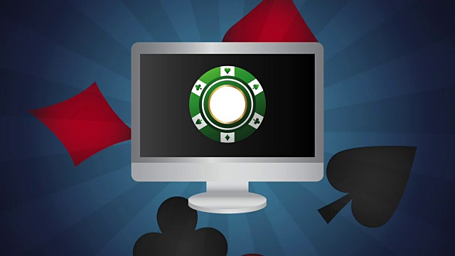 扑克在线游戏高清动画视频素材