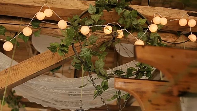 太可爱的天花板婚礼装饰视频素材