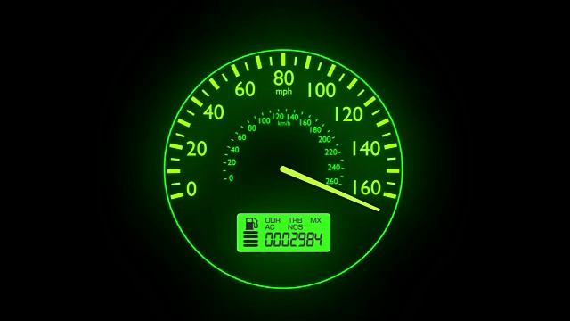 速度计快车汽车车速仪表盘加速每小时每小时灯4k视频下载