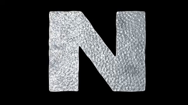 字母N -动画冰水字母概念视频下载