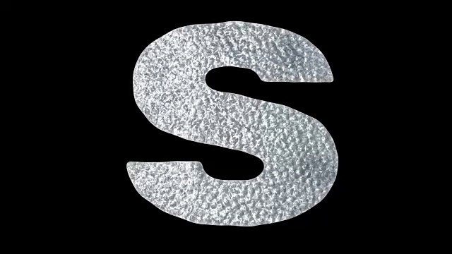 字母S -动画冰水字母概念视频下载