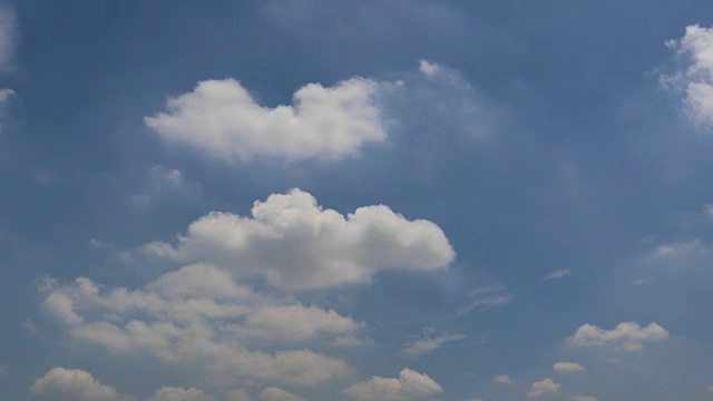 戏剧性的大气全景观看4K延时镜头的蓝天和美丽的夏天的云视频剪辑。视频下载