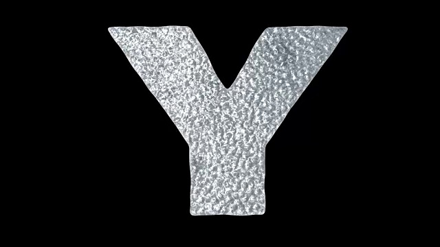 字母Y -动画冰水字母概念视频下载