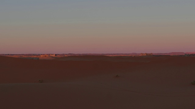 日落时分的撒哈拉沙漠景色视频素材