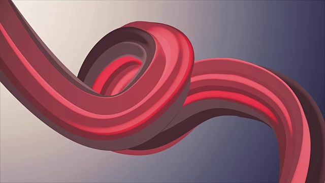 柔软的颜色3D弯曲棉花糖绳糖果无缝环抽象形状动画背景新的质量通用运动动态动画多彩的快乐的视频片段视频下载