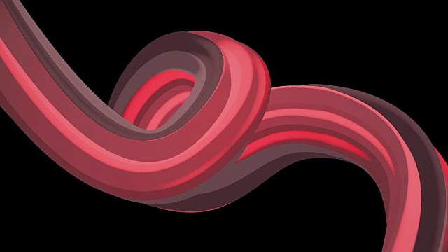 柔软的颜色3D弯曲棉花糖绳糖果无缝环抽象形状动画背景新的质量通用运动动态动画多彩的快乐的视频片段视频下载