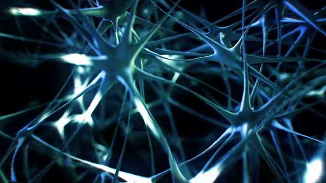 放电神经元跟踪射击(蓝色)-环视频素材