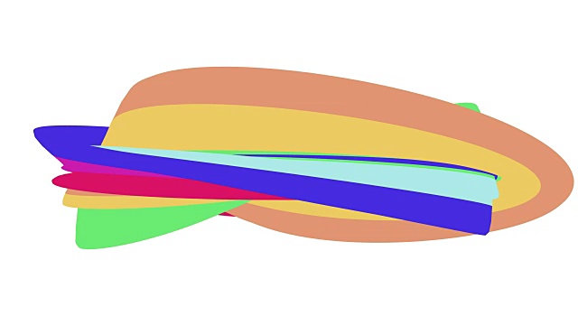 柔和的颜色平坦的3D弯曲彩虹糖果无缝循环抽象形状动画背景新的质量通用运动动态动画多彩的快乐的视频片段视频下载