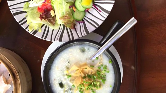 广东的中式早餐视频素材