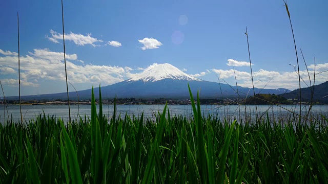 日本美丽的风景富士山与蓝天视频下载