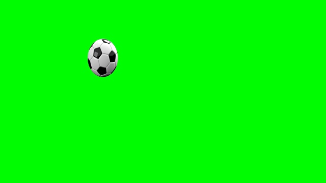 足球，4K格式带绿屏播放任何视频视频素材