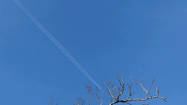 飞过天空的飞机视频素材