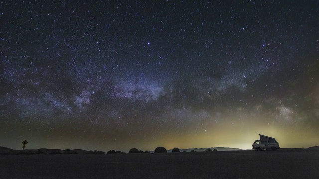 冉冉升起的银河夜空全景图视频下载