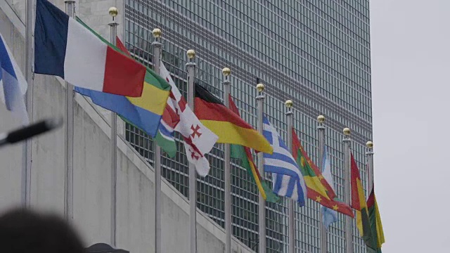 联合国旗帜飘扬视频下载