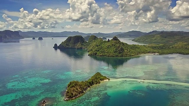 鸟瞰图蛇岛，厄尔尼多，巴拉望，菲律宾视频下载