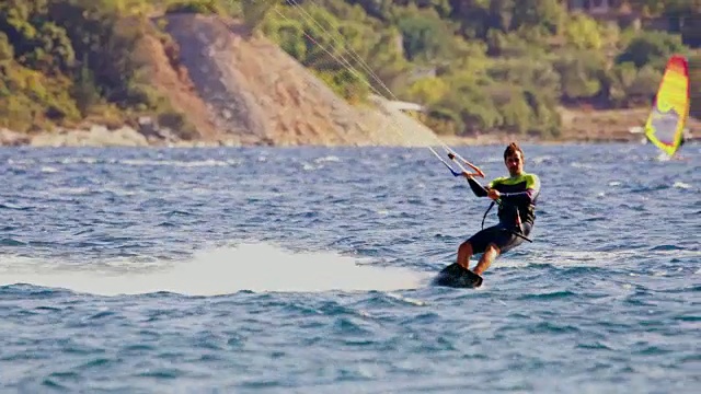 WS ZI风筝滑板在海上视频素材