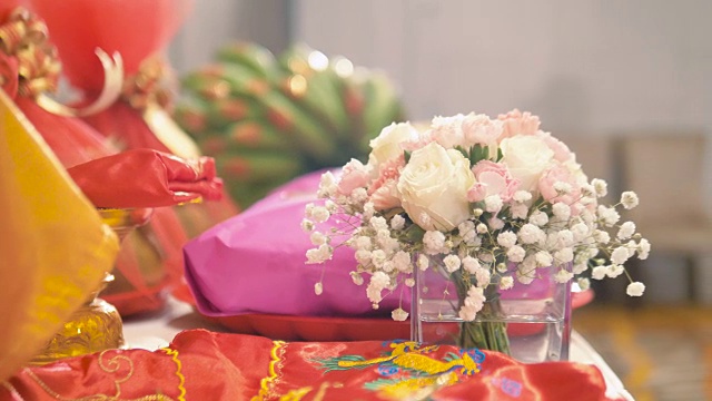 中国婚礼装饰。视频下载