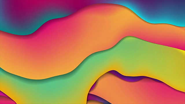 彩色抽象流体波视频动画视频素材