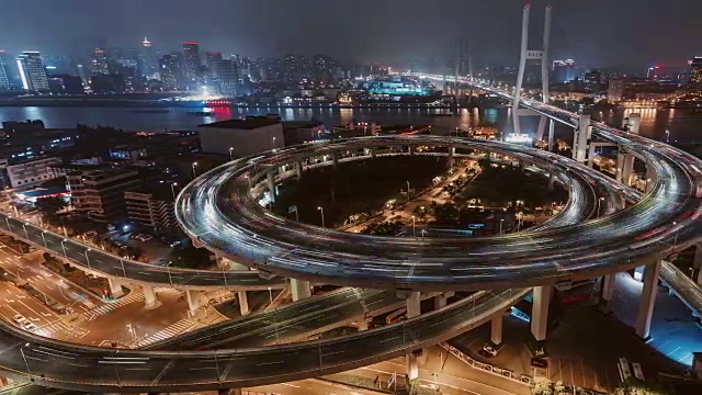 上海公路夜行视频素材