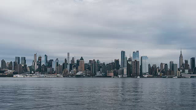 T/L WS纽约曼哈顿天际线在阳光视频素材