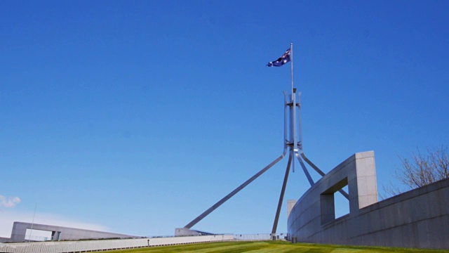澳大利亚国旗议会大厦视频素材
