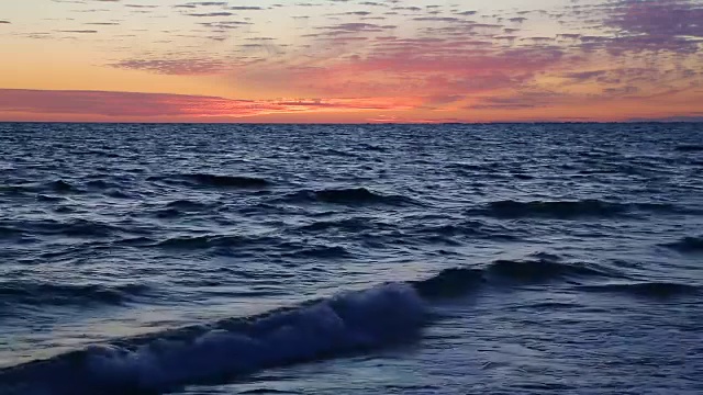 晚上海洋循环视频素材