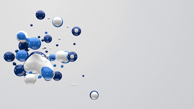 液体Blobs环- 4K蓝色视频素材
