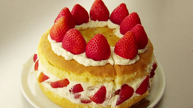 草莓蛋糕视频素材