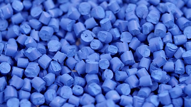 蓝色的聚合物颗粒视频素材