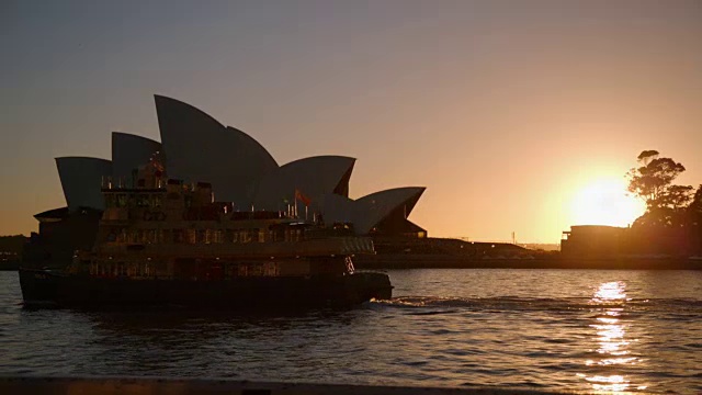 悉尼歌剧院和黎明的船只视频下载