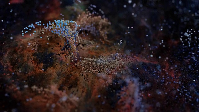 独特的蜘蛛星云粒子云渲染视频素材
