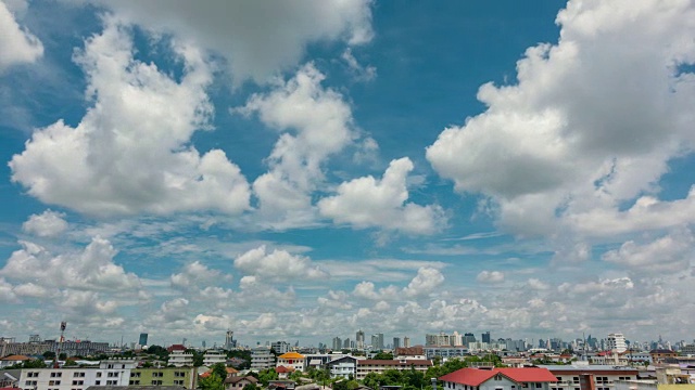 清澈的蓝天和云景。视频素材