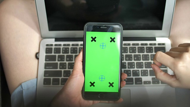 绿色屏幕的智能手机视频素材