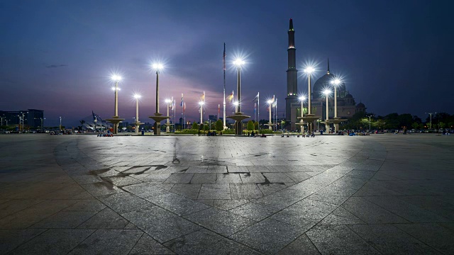 布城清真寺的日落。视频下载