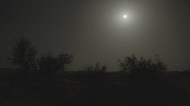 中国沙漠月亮时光流逝视频下载