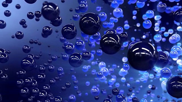3D渲染蓝球流动背景视频素材